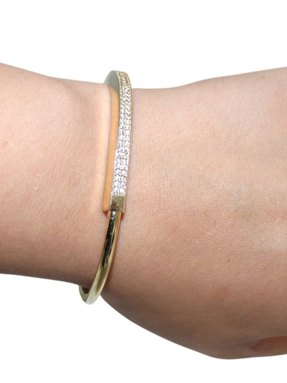 14k Solid Gold Lock Bangle Heavy Gold Bracelet 13.08 Grams